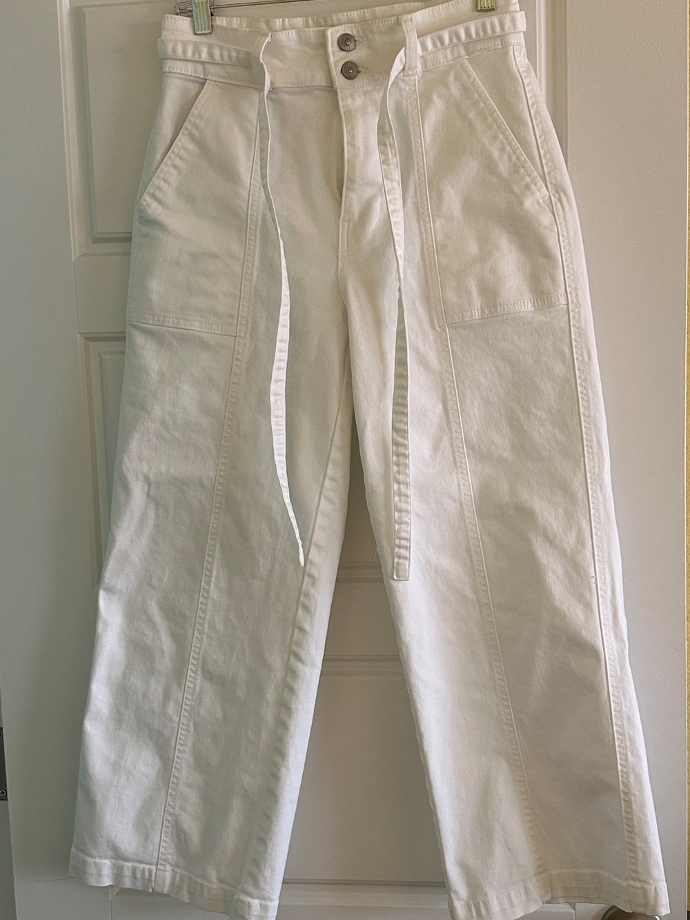 Hudson Cropped Jeans White